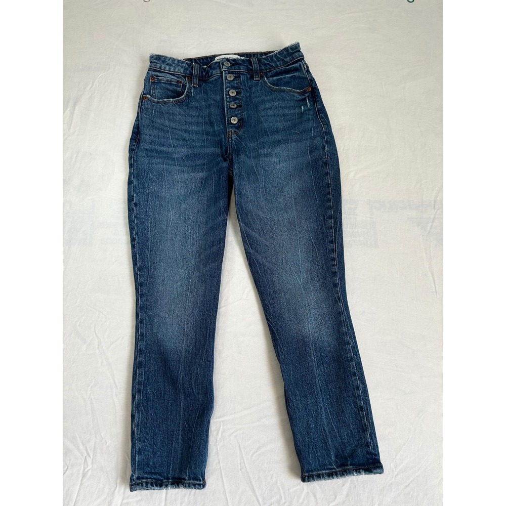 Abercrombie & Fitch The Skinny High Rise Button Fly Jeans Blue Size 27 4S